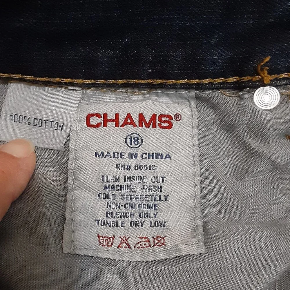Chams Boys Boot Cut Jeans Size 18